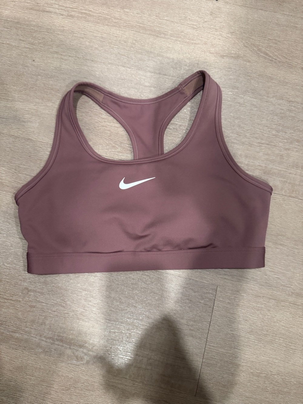 Nike Mauve Racerback Medium-Support Sports Bra with White Swoosh- Size Medium!